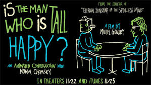 The man who is tall is happy?